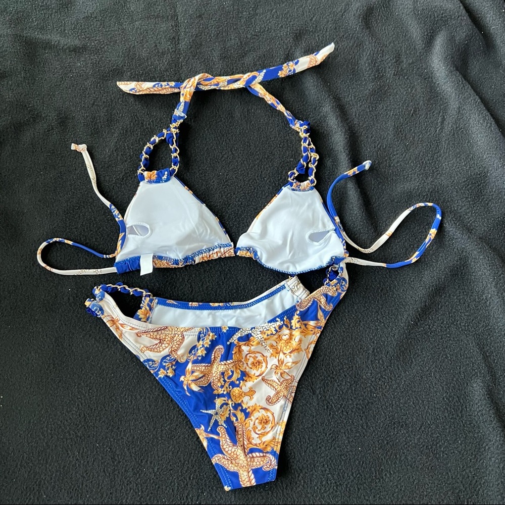Printed blue starfish bikini set June sale - Picture 5 of 7